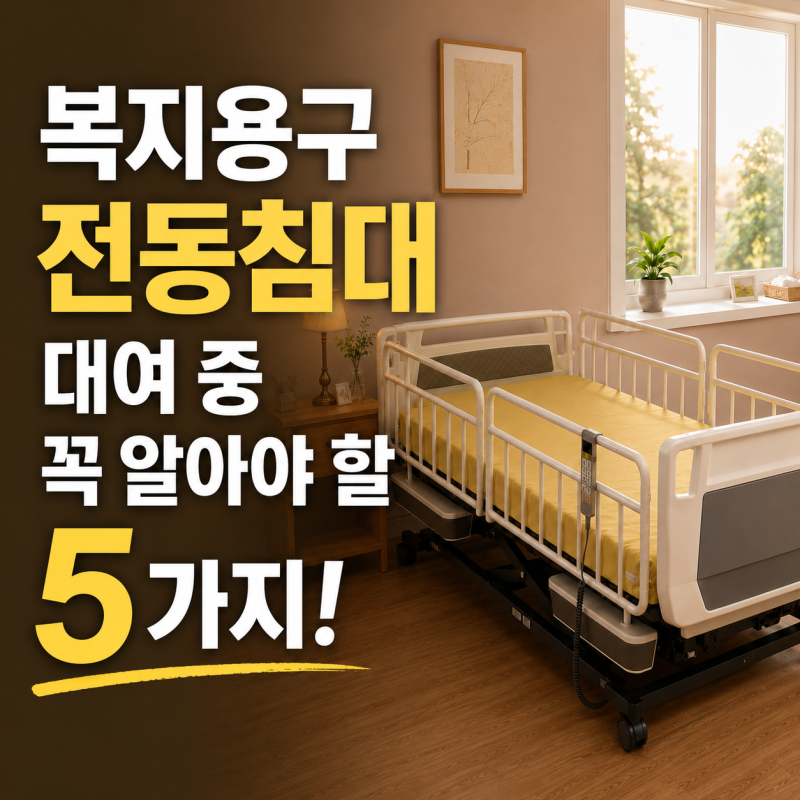장기요양 복지용구 전동침대, 대여 중 꼭 알아야 할 5가지!