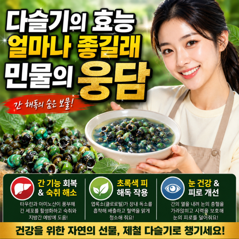 다슬기의 효능 얼마나 좋길래 민물의 웅담