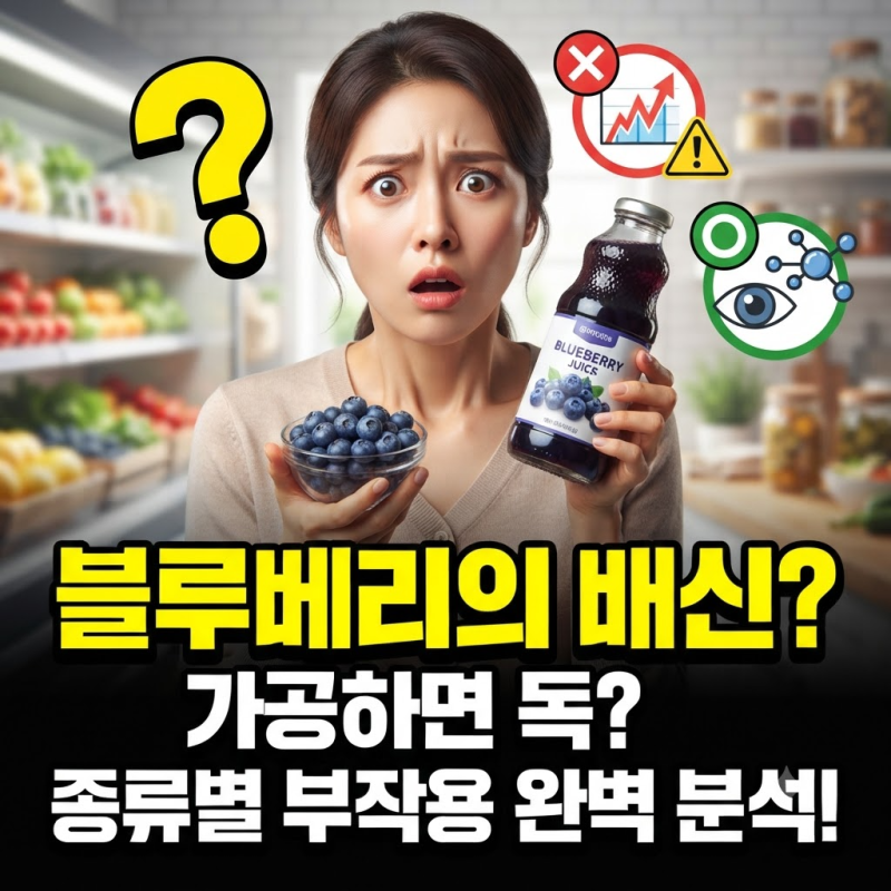 블루베리 효능 효과 및 부작용: 생 냉동 건조 즙 종류별 완벽 가이드