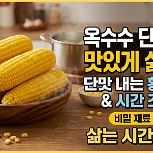옥수수 맛있게 삶는법 뉴슈가 없이 단맛 내는 황금비율과 시간 조절법
