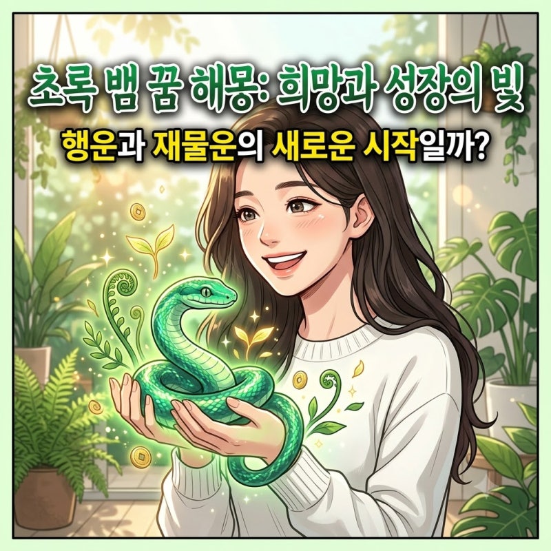 초록 뱀 나오는 꿈 해몽, 행운과 성장의 의미일까?