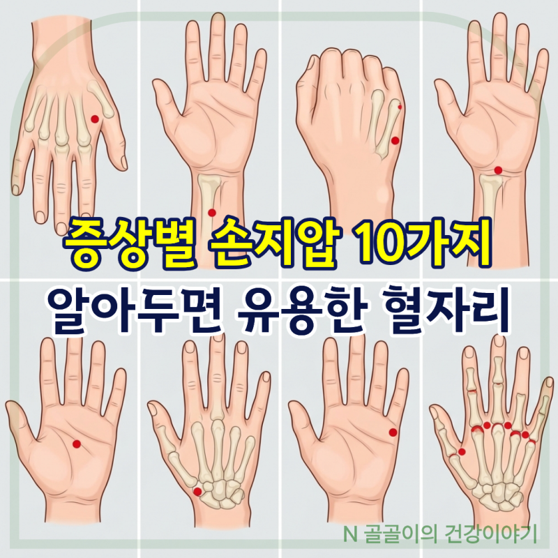 증상별 손지압 10가지, 알아두면 유용한 혈자리 위치 8곳