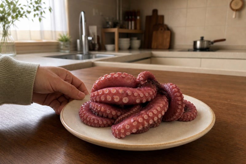 문어 삶는법｜다리부터 넣는 순서, 질기지 않게 데치는 포인트