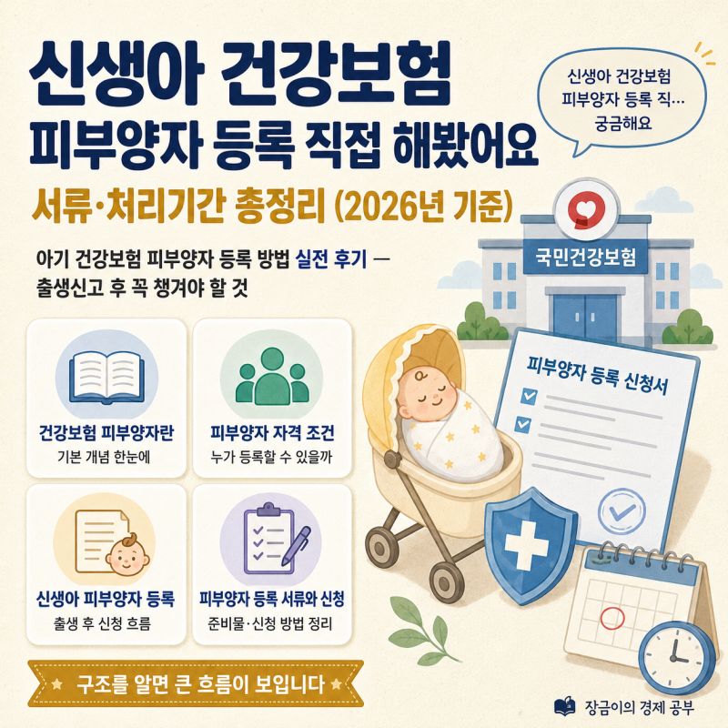 신생아 건강보험 피부양자 등록 직접 해봤어요 — 서류·처리기간 총정리 (2026년 기준)