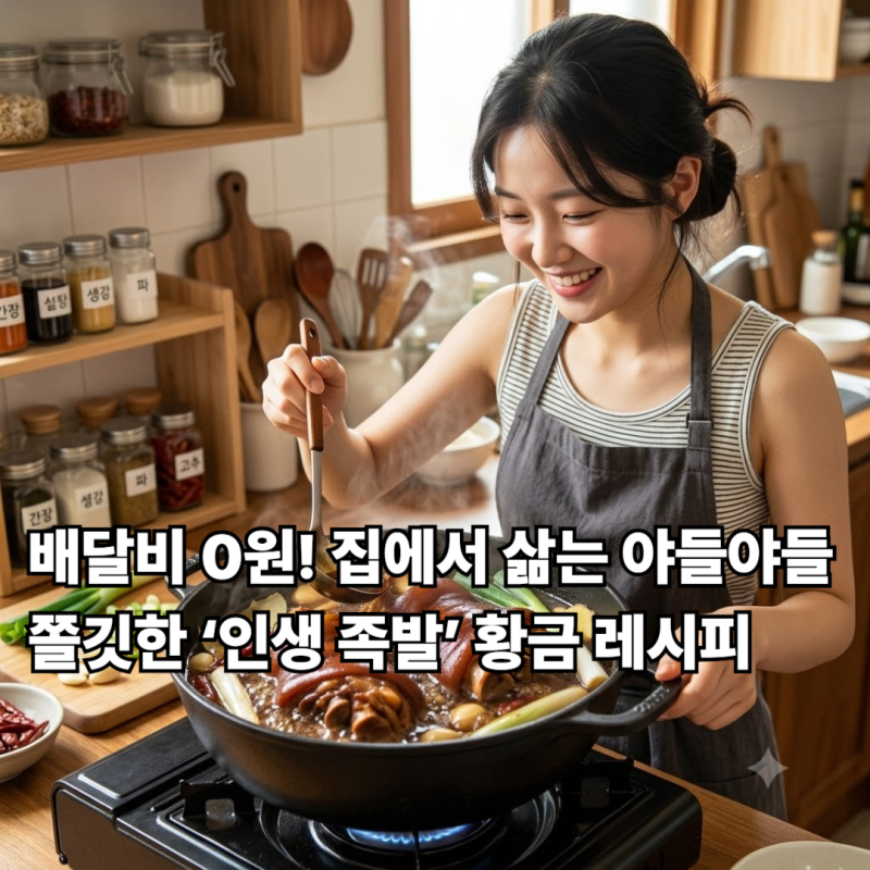 배달비 0원! 집에서 삶는 야들야들 쫄깃한 ‘인생 족발’ 황금 레시피