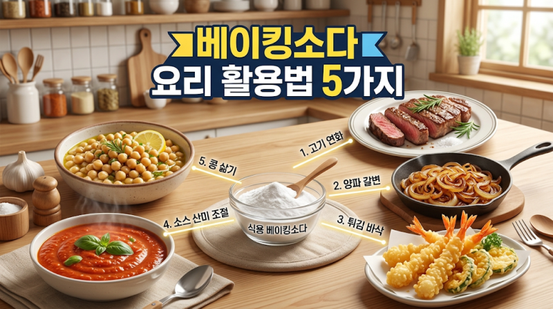 냉장고에만 넣어뒀다면 손해, 베이킹소다 요리 활용법 5가지