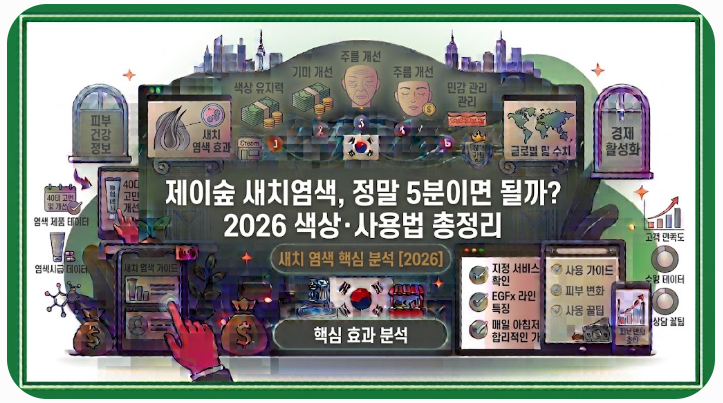 제이숲 새치염색, 정말 5분이면 될까? 2026 색상·사용법 총정리