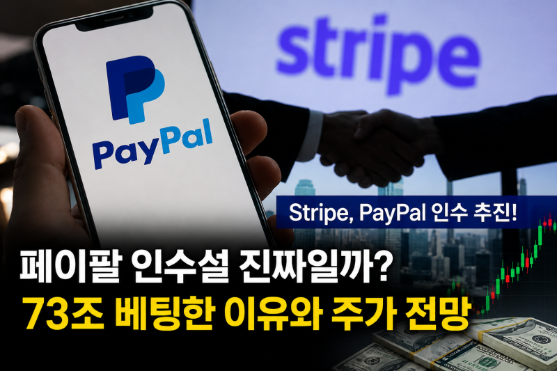 페이팔(PayPal) 인수된다? Stripe가 73조 원 베팅한 이유와 주가 급등 분석