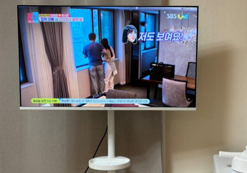 삼탠바이미 43인치 추천 와이드무빙뷰 V3 이동식 TV 스탠드 세트
