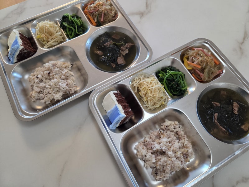 초등 저녁 식단/ 막내 생일/ 아기 상어 케이크