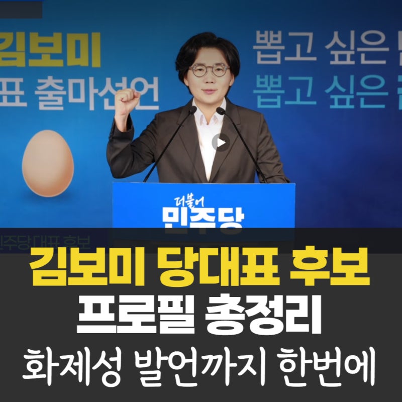 김보미 민주당대표후보 재산 나이 학력 고향 가족 거주지 경력 활동사항 인스타 프로필 총정....