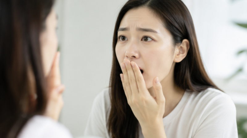 양치해도 입냄새가 계속된다면? 편도결석 때문일 수도 있습니다