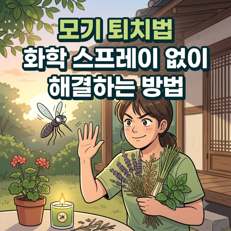 모기 퇴치법 화학 스프레이 없이 해결하는 방법