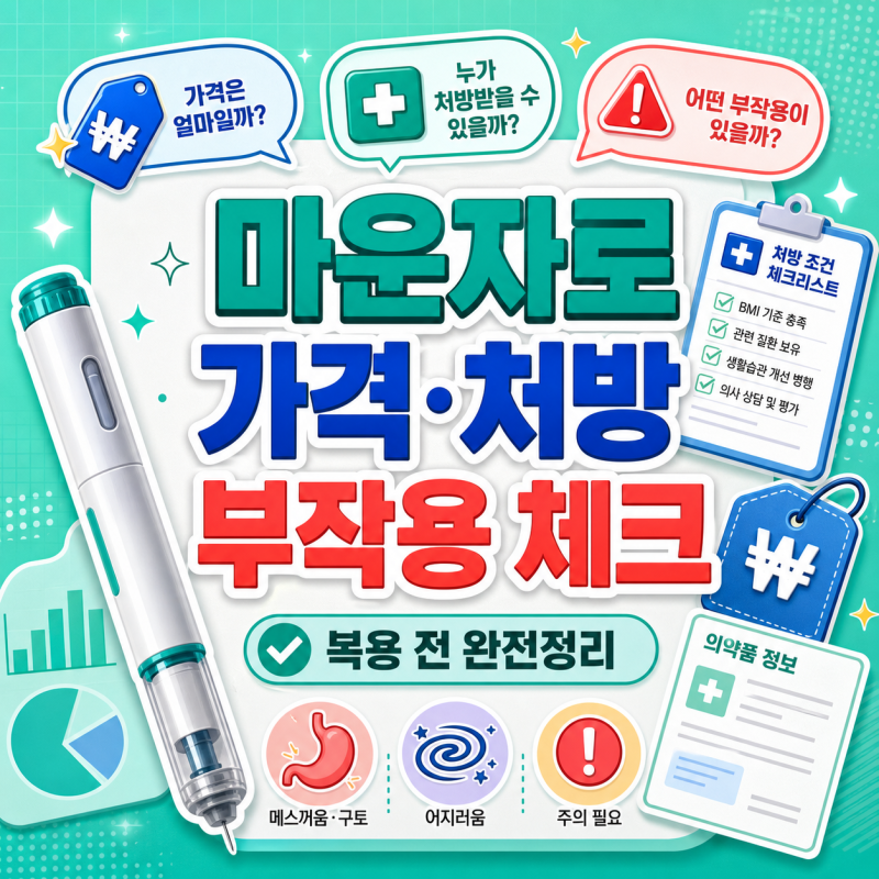 마운자로 용량별 가격 비교와 주요 부작용 증상