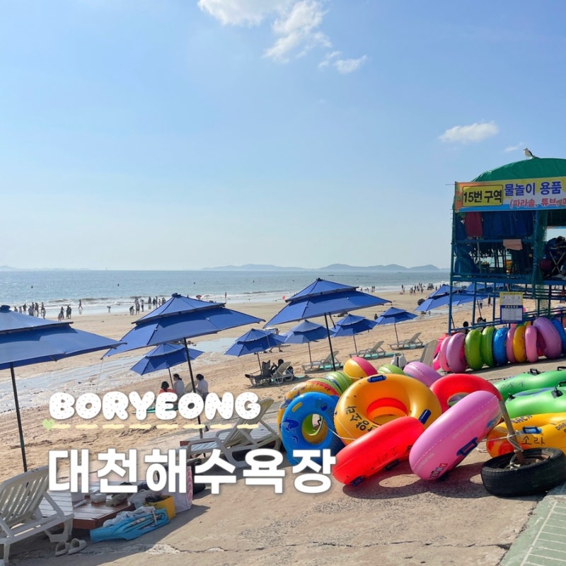 대천해수욕장 물놀이 샤워실 튜브 파라솔 대여 가격