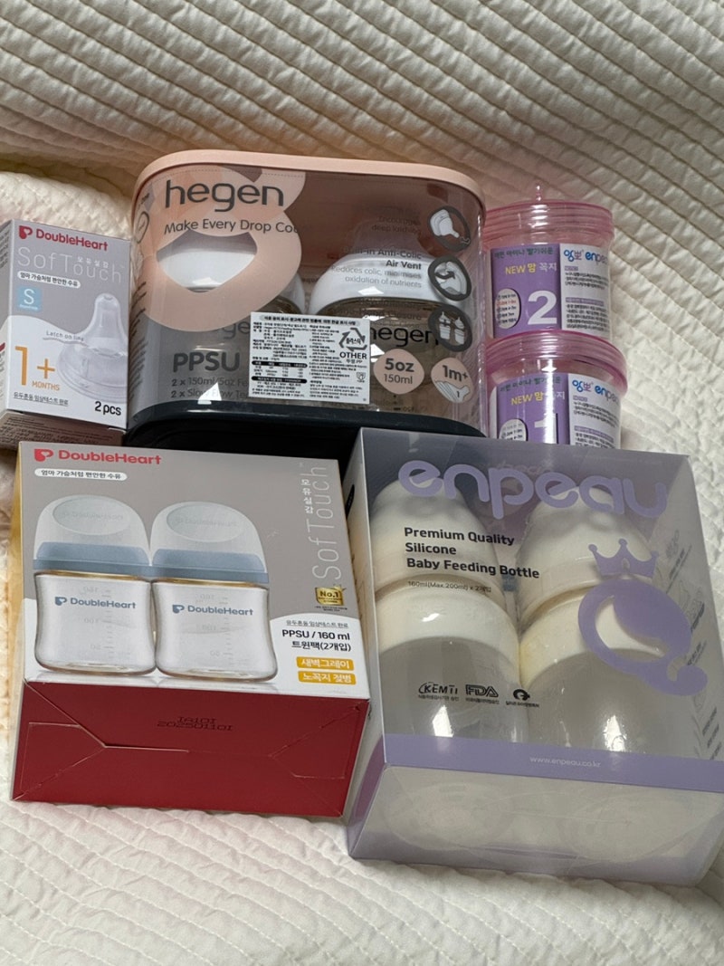 혹시몰라병 걸린 초산맘이 미리준비한 젖병 _앙뽀 ,헤겐 ,더블하트 ,닥터브라운 배앓이방지....
