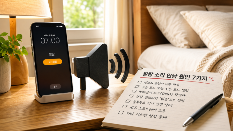 아이폰 알람 소리 안남, 무음 모드보다 먼저 봐야 할 원인 7가지