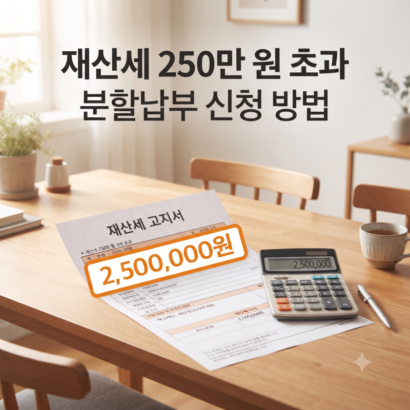 재산세 250만 원 넘었다면 한 번에 내지 마세요, 3개월 분할납부 방법