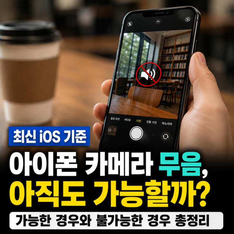 아이폰 카메라 무음, 아직도 가능할까? 최신 iOS 기준으로 정리했습니다
