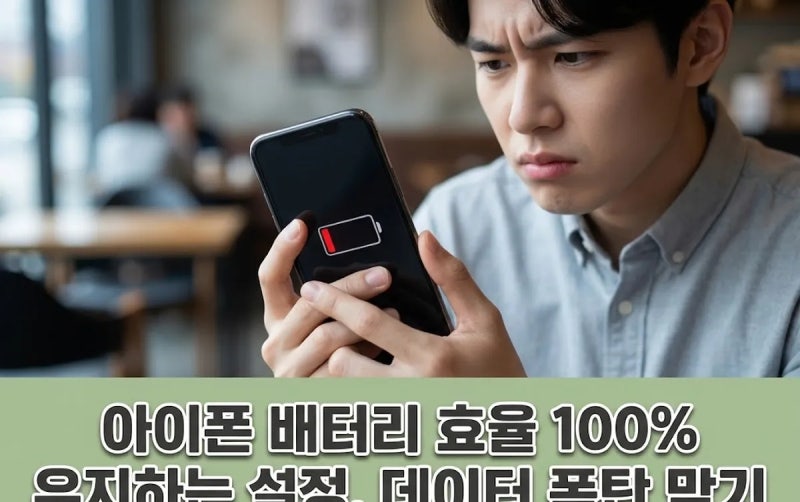 아이폰 배터리 사용량을 줄이는 간단한 두 가지 방법. 최적화 충전과 백그라운드 앱 사용 설....