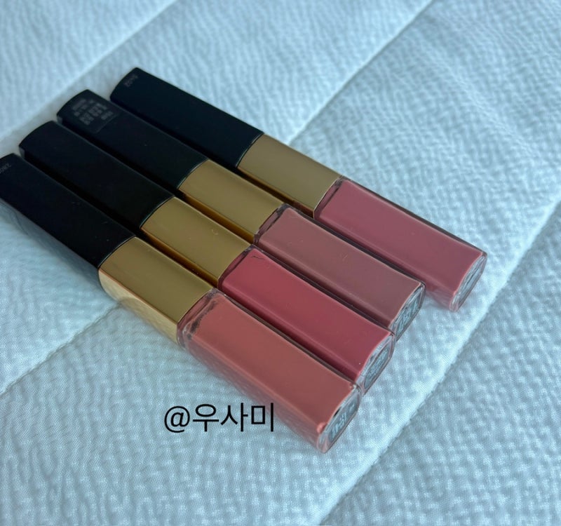 샤넬 르 루쥬 듀오 : 174 엔들리스핑크 / 69 텐더베이지 / 192 코랄핑크 / 148 필 비교