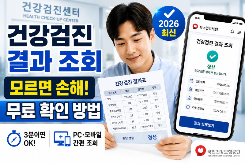건강검진 결과 조회하는 방법 최신 2026 정보