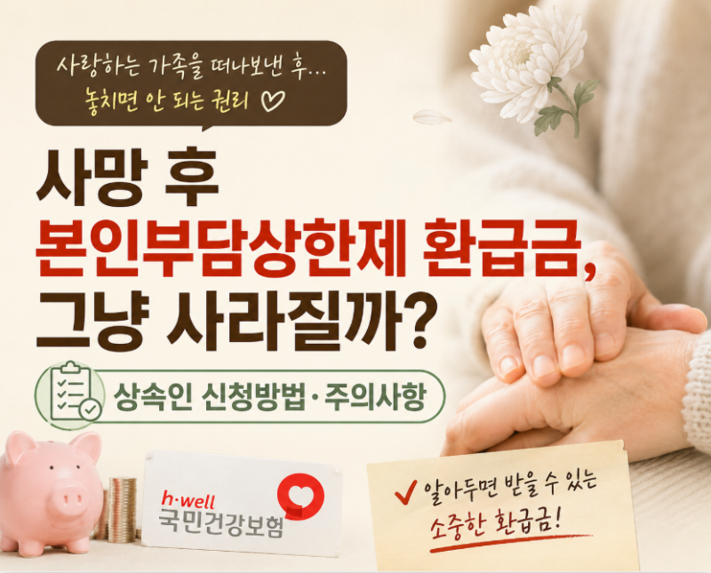 사망 후 본인부담상한제 환급금, 그냥 사라질까? (상속인신청방법·주의사항)