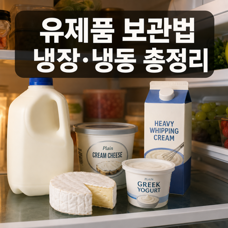 유제품 냉장·냉동 보관법 총정리｜우유·크림치즈·브리치즈·그릭요거트 다 해봤어요