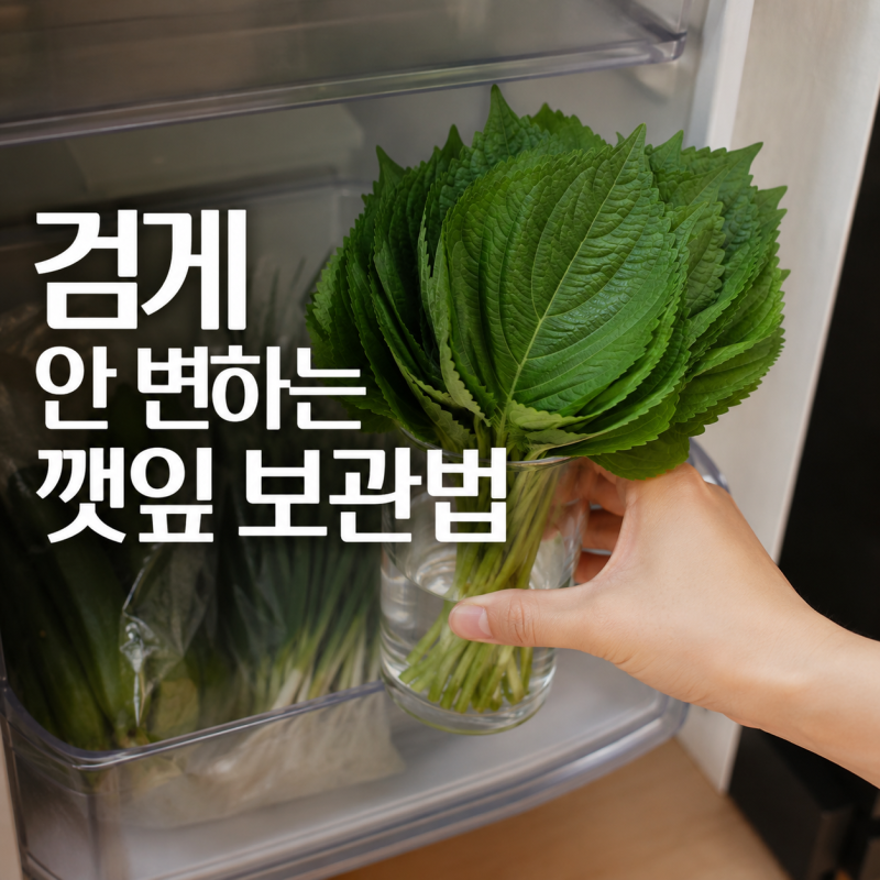 깻잎 보관법,검게 변하지 않게 냉장고에 넣는 순서