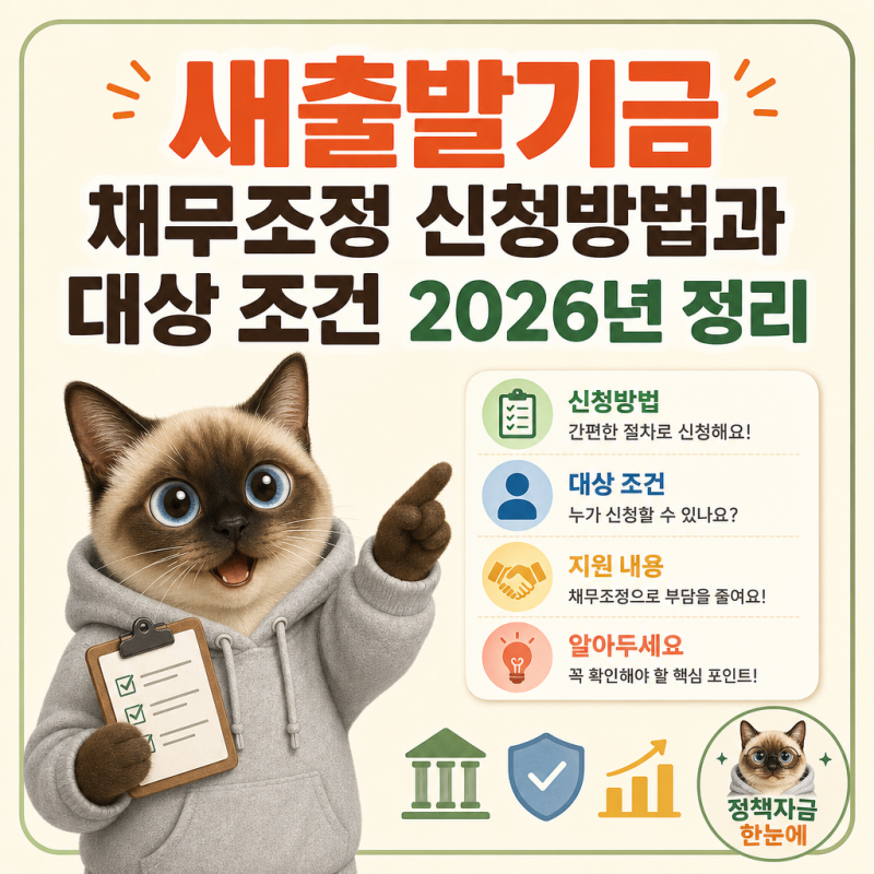 새출발기금 채무조정 신청방법과 대상 조건 2026년 정리