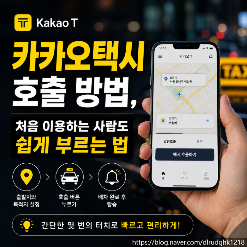 카카오택시 호출 방법, 처음 이용하는 사람도 쉽게 부르는 법
