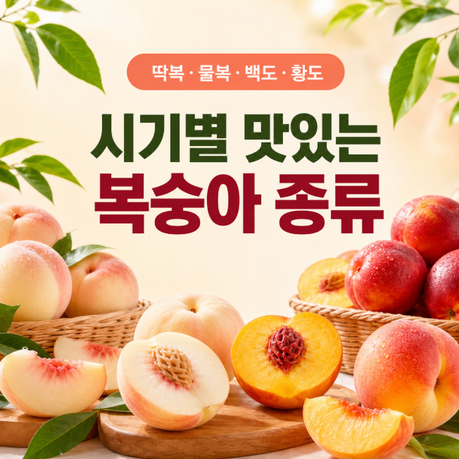 복숭아 종류와 제철 시기 총정리 딱복·물복부터 당도 높은 추천 품종까지