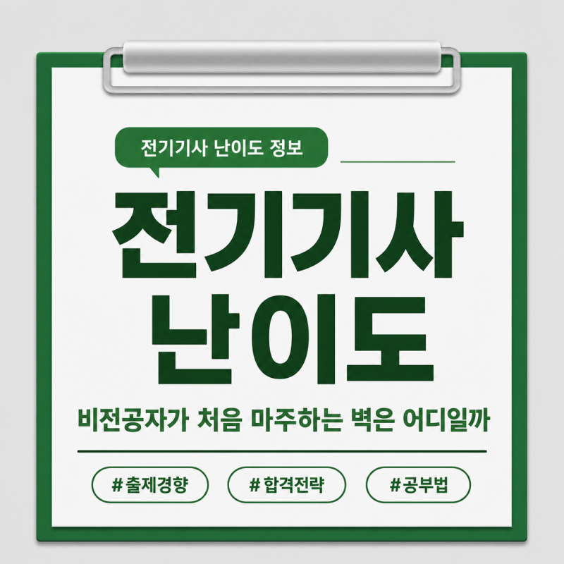 전기기사 난이도, 비전공자가 처음 마주하는 벽은 어디일까