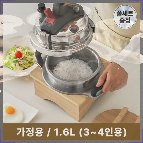 포첸 5분 누룽지 가마솥 압력밥솥 1.6L 나무풀세트 3~4인용 PNR-C1600 PNR-C1600/3~4인용(....