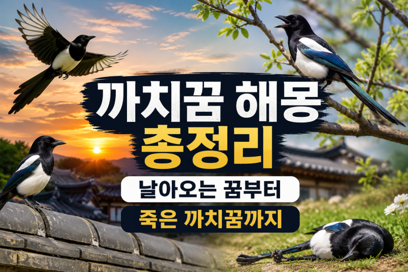 까치꿈 해몽 총정리, 날아오는 꿈부터 죽은 까치꿈까지