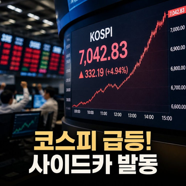 <b>코스피 급등</b>에 매수 <b>사이드카</b> 발동