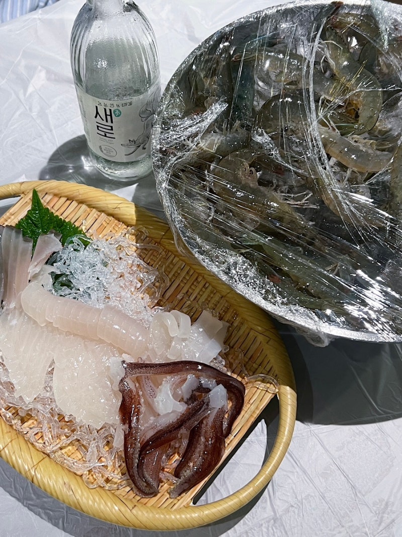 소래포구맛집ㅣ생새우 새우구이 오징어회ㅣ야장 [ 손선장/손선장포차 소래포구점 ]