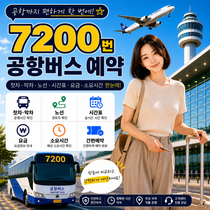 의정부 공항버스 시간표｜7200 인천공항 예매·노선도·요금·소요시간 총정리