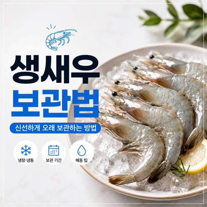 생새우 보관법 총정리! 냉장·냉동 보관부터 신선하게 오래 먹는 방법