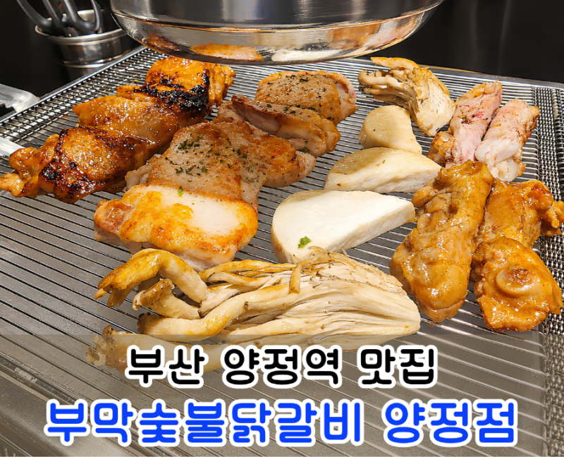 부산 양정 맛집 부막숯불닭갈비 양정점 숯불구이 허벅 생갈비 후기(양정시장 양정역 현지인 ....