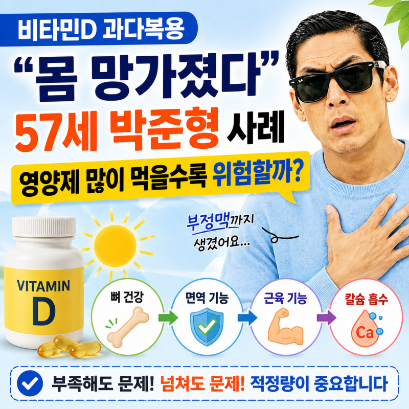 [비타민D 과다복용] 많이 먹을수록 독? 부작용·고칼슘혈증·하루 권장량 총정리