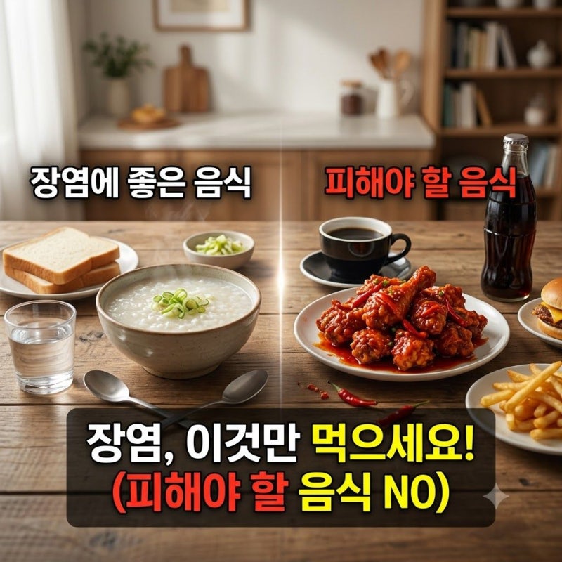 장염에 좋은 음식 vs 피해야 할 음식