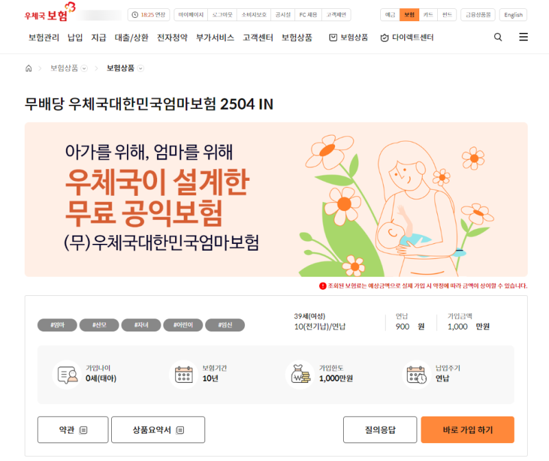 우체국 대한민국 엄마보험 가입방법｜홈페이지에서 5분 만에 신청하기