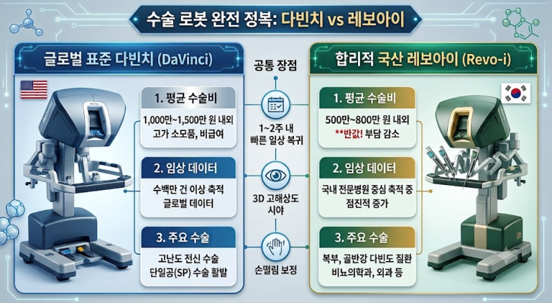“의사 손 대신 로봇?” 다빈치 vs 레보아이