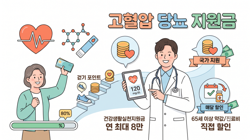 설마 아직도 안 받음? 고혈압 당뇨 정부 지원금 2가지 (건강생활실천지원금, 고혈압·당뇨병 ....