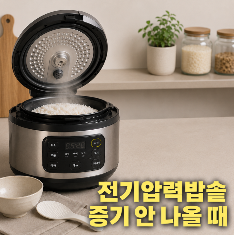 전기압력밥솥 증기가 안 나온다면 이 부분부터 확인하세요