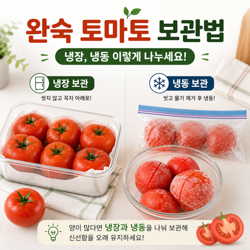 완숙 토마토 보관법, 냉장·냉동 이렇게 나누세요