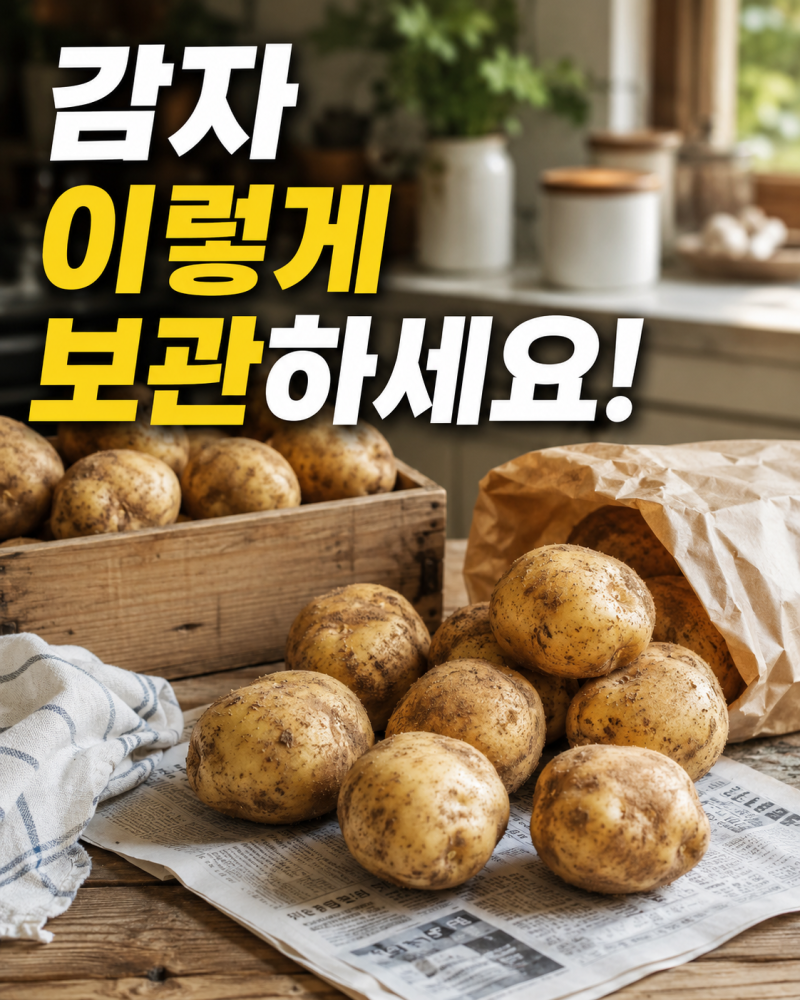 감자 오래 보관하는 법, 싹 안 나고 오래 먹는 가장 쉬운 방법