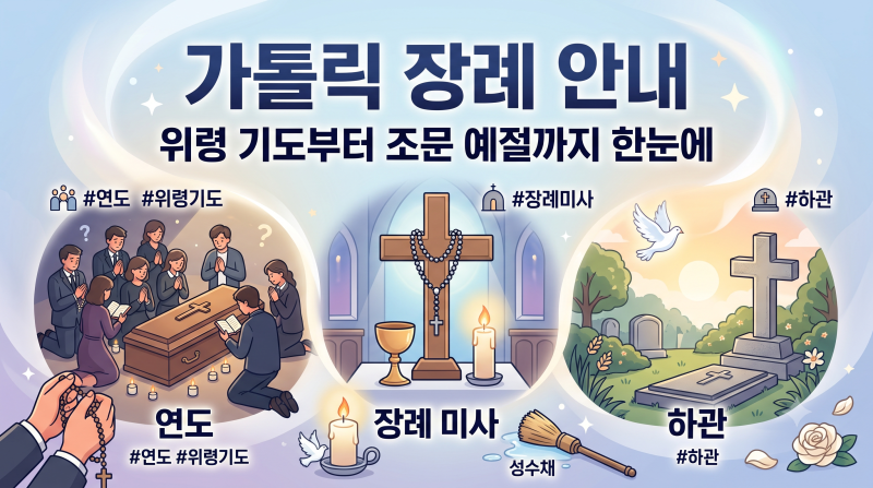 [가톨릭 장례 안내] 천주교 장례 절차와 위령 기도(연도), 조문 예절까지 한눈에 알아보기