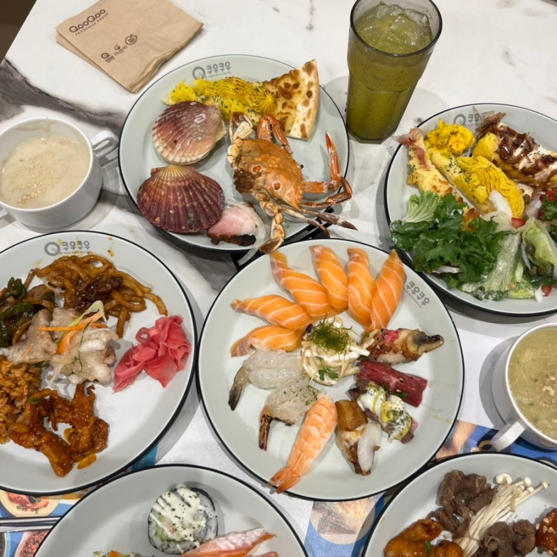 오리역 맛집 분당 초밥뷔페 쿠우쿠우 골드 분당점 전메뉴 소개, 놀이방이 있어 가족외식으로....